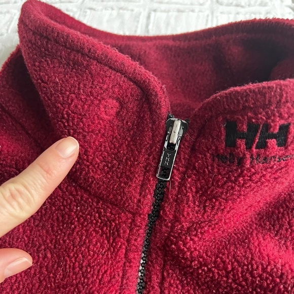 Helly Hansen Fleece Zipper Front Closure Vest Burgundy Medium - Picture 7 of 7